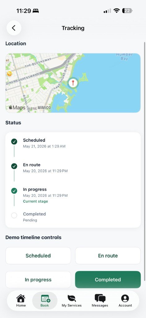 Live provider tracking in the GraSnoW app